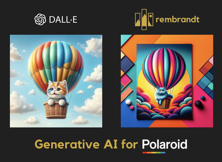 A comparison of Dall-E and Rembrandt results for Polaroid